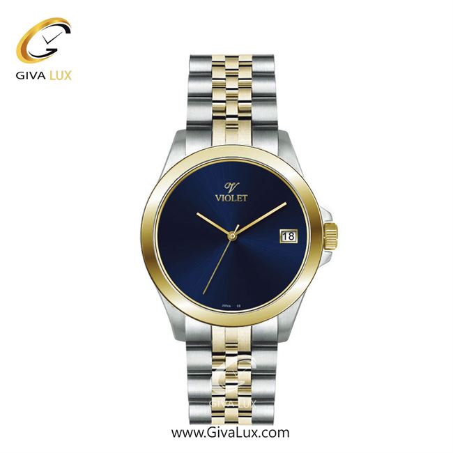 ساعت مچی اورجینال زنانه ویولت VIOLET نقره ای-طلایی | نقره ای-طلایی| سرمه ای| کد رفرنس 0589/2 سایز متوسط